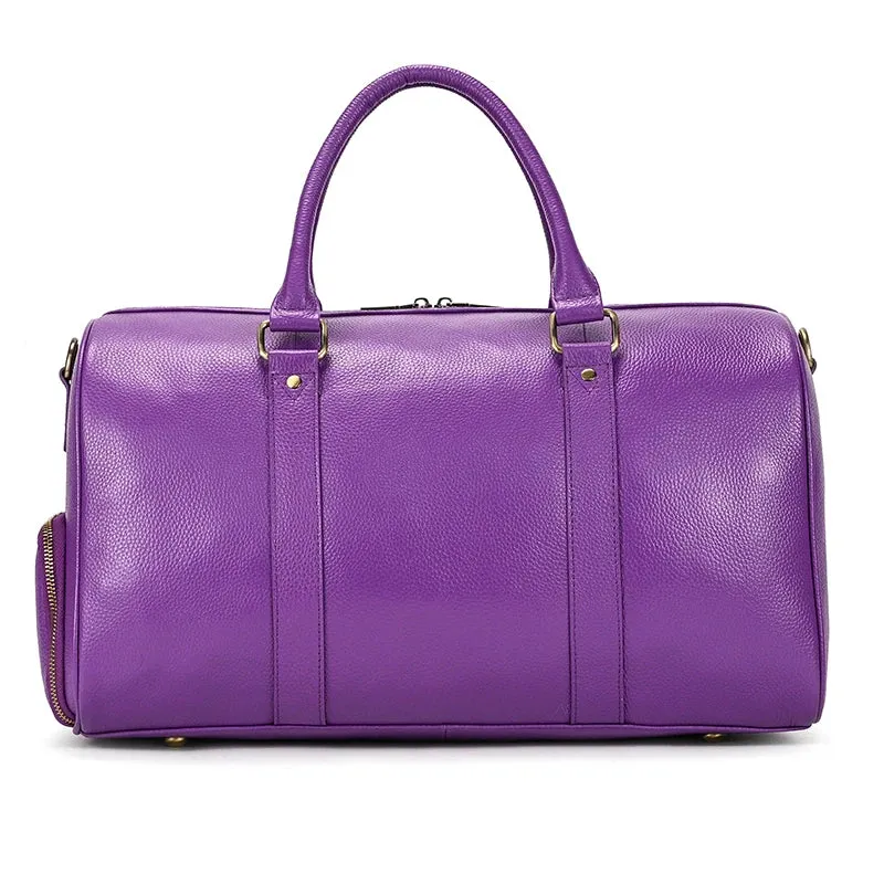 Unisex Genuine Leather Travel Bag