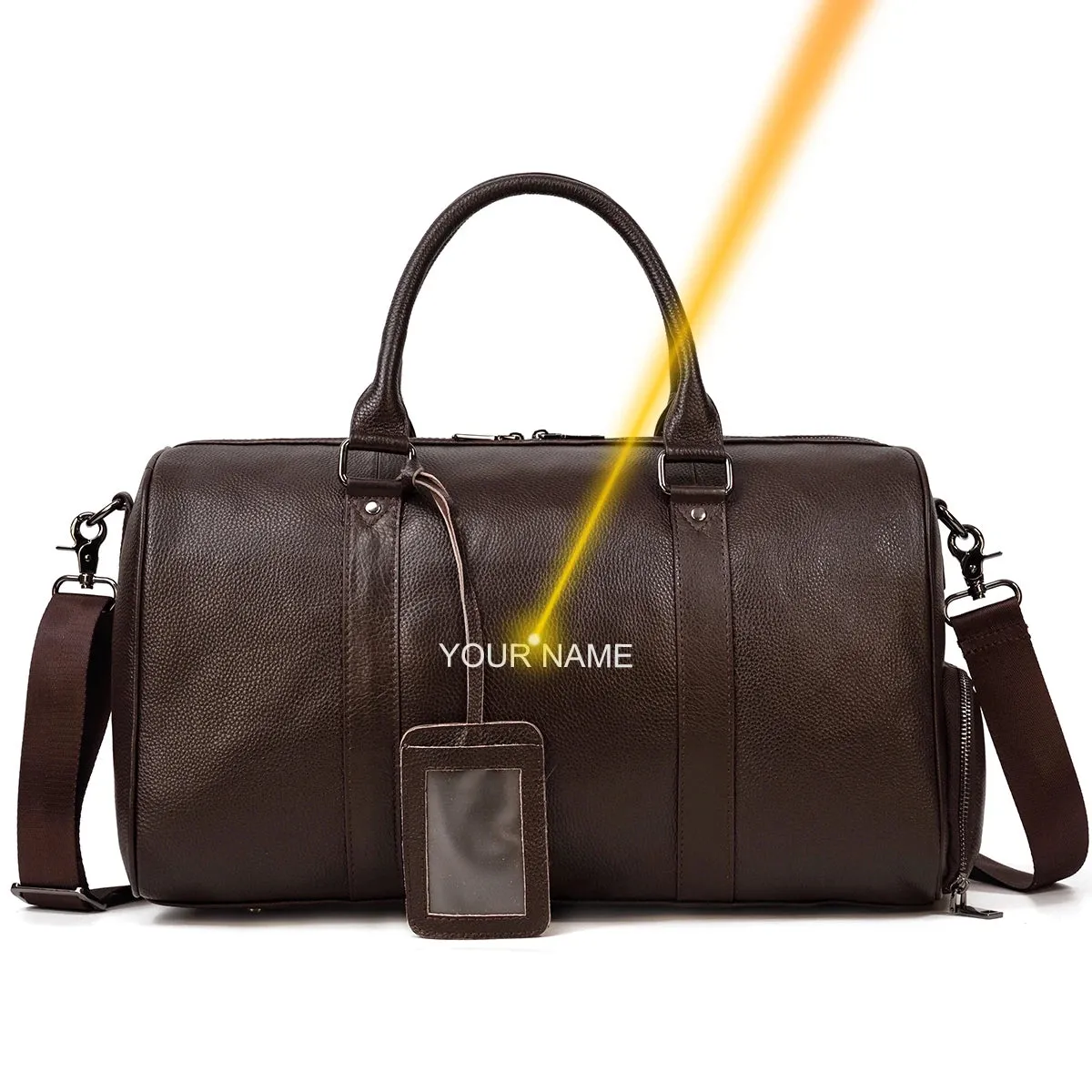 Unisex Genuine Leather Travel Bag