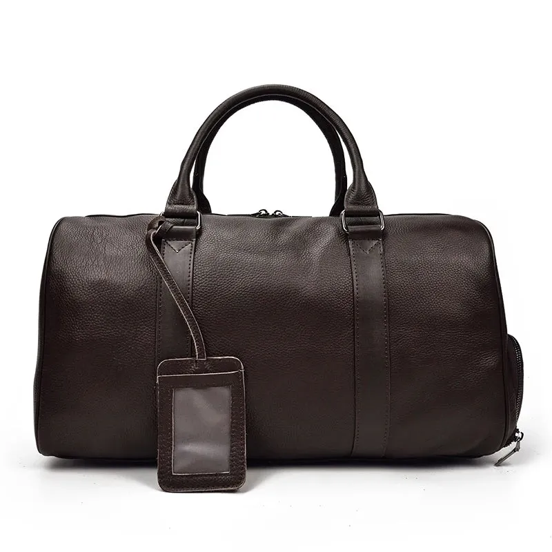 Unisex Genuine Leather Travel Bag