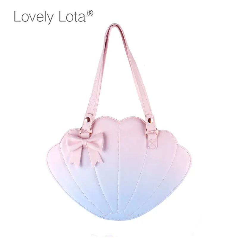 Uniwim Lovely Rainbow Gradient Big Scallop Shell Bag Women Lolita Jk  Kawaii Girl Gothic Lolita Shoulder Bag Loli Cosplay Cute Girl