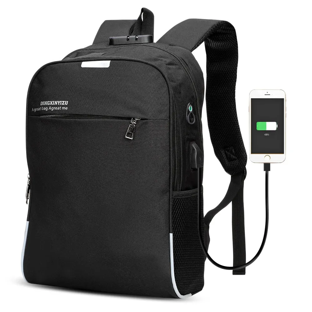 USB Charging Bag Night Reflection Anti-theft Backpack