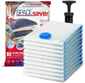 Vacuum Storage Bags (Medium 10 Pack) Save 80% Clothes Storage Space - Vacuum