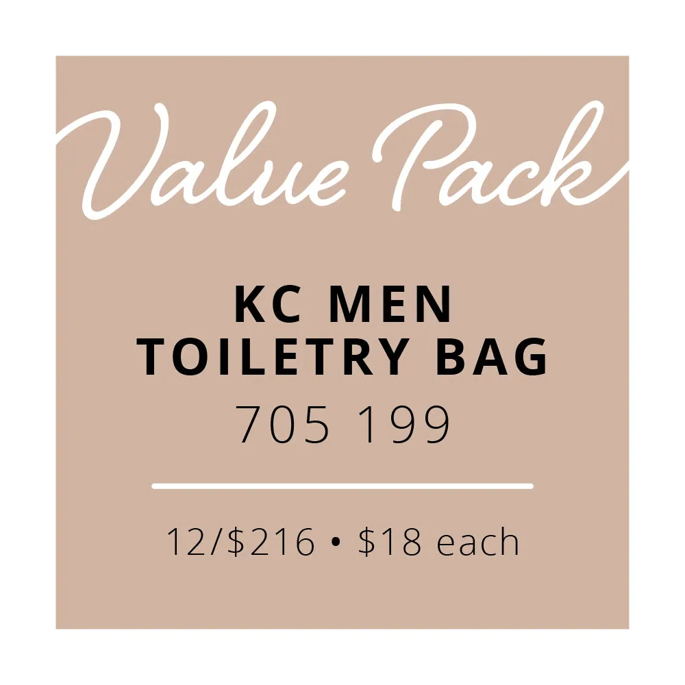 Value Pack KC MEN Toiletry Bag | 12/$161 (Wholesale Only)