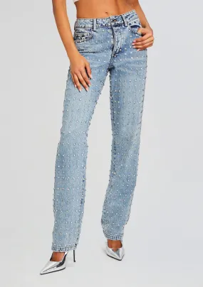 Vero Embellished Denim Pant