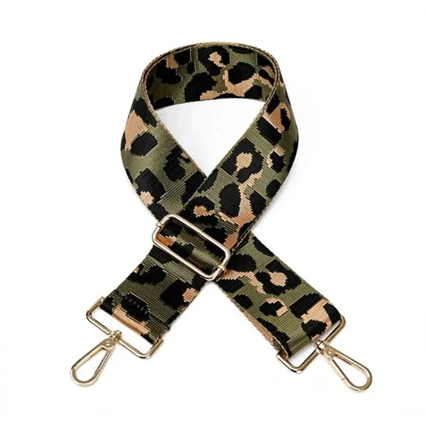 Wide Leopard Guitar Strap