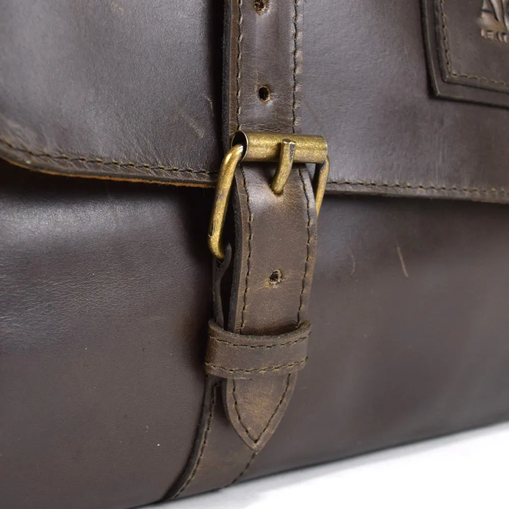 Wyoming Portfolio Briefcase in Chocolate Leather